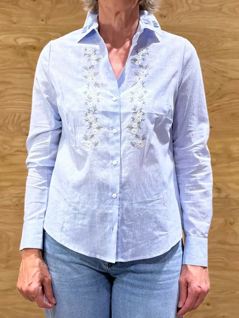 Anna Bluse - 6084 in hellblau