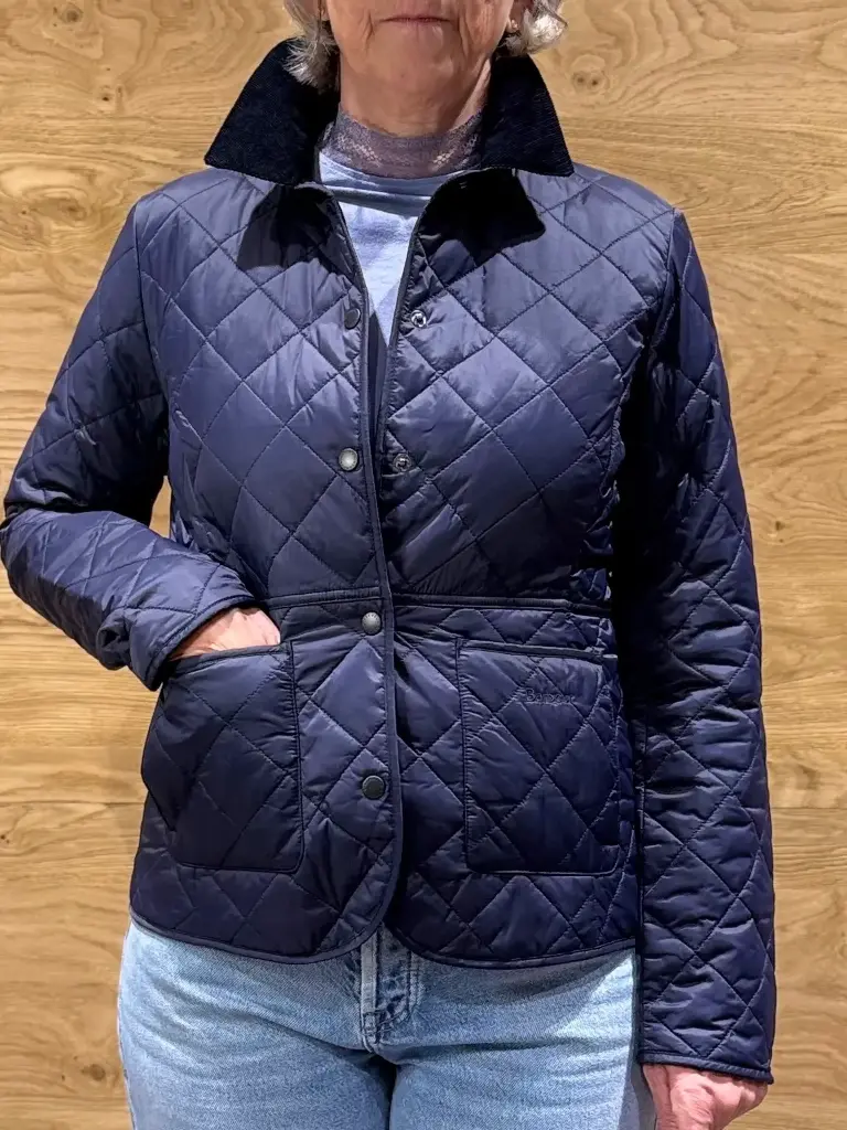 Barbour Jacke - Deveron Quilt in navy