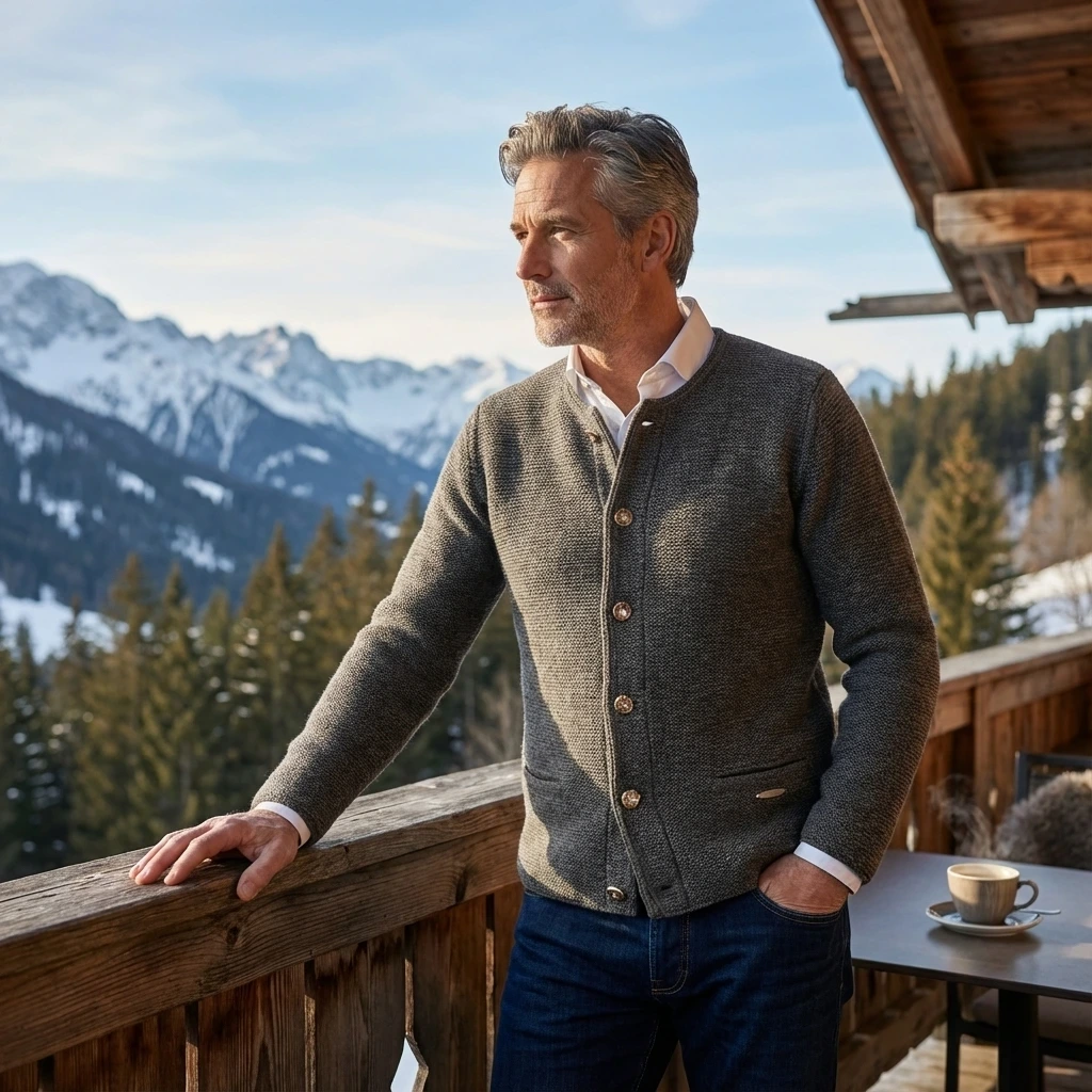 Maddox Strickjacke - Hausstein in kiesel (46)