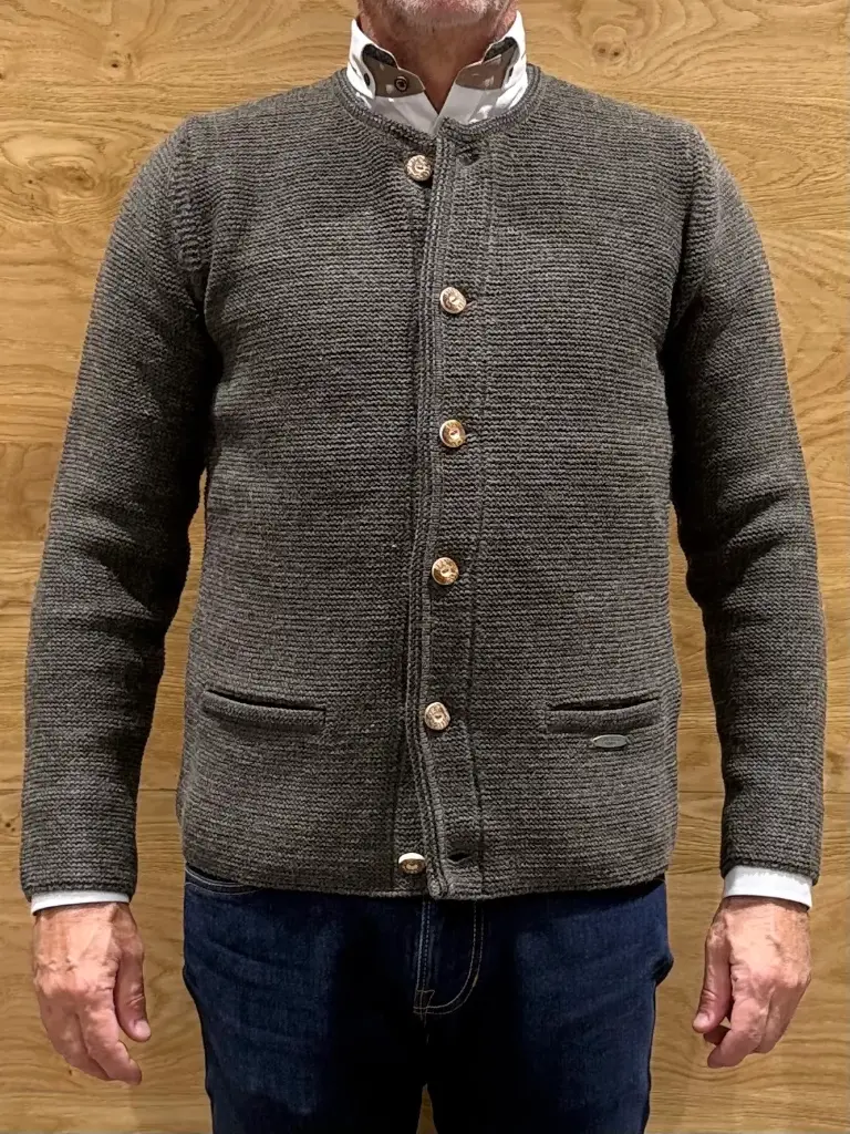 Maddox Strickjacke - Hausstein in kiesel