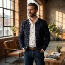 Gottseidank Strickjacke - Anton in carbonblau