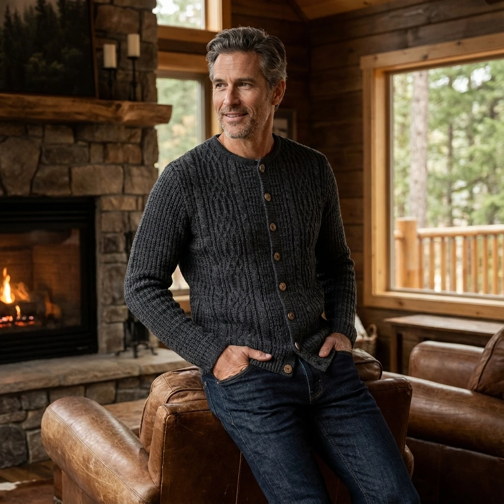 Gottseidank Strickjacke - Anton in asphalt (S)