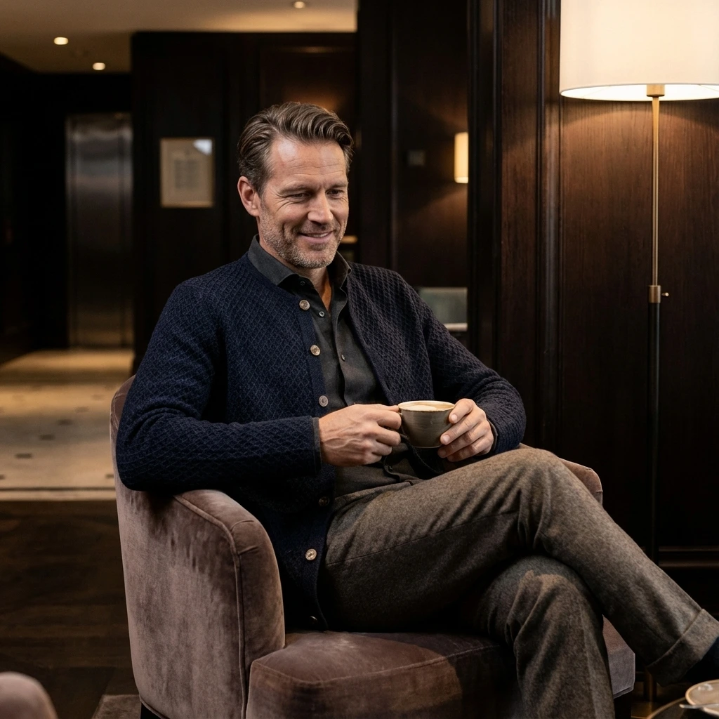 Gottseidank Strickjacke - Xaver in tintenblau (S)