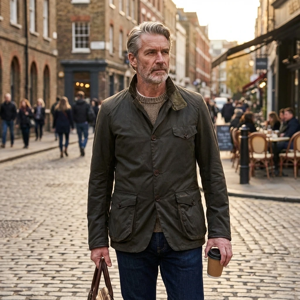 Barbour Jacke - Beacon Wax in grün (S)