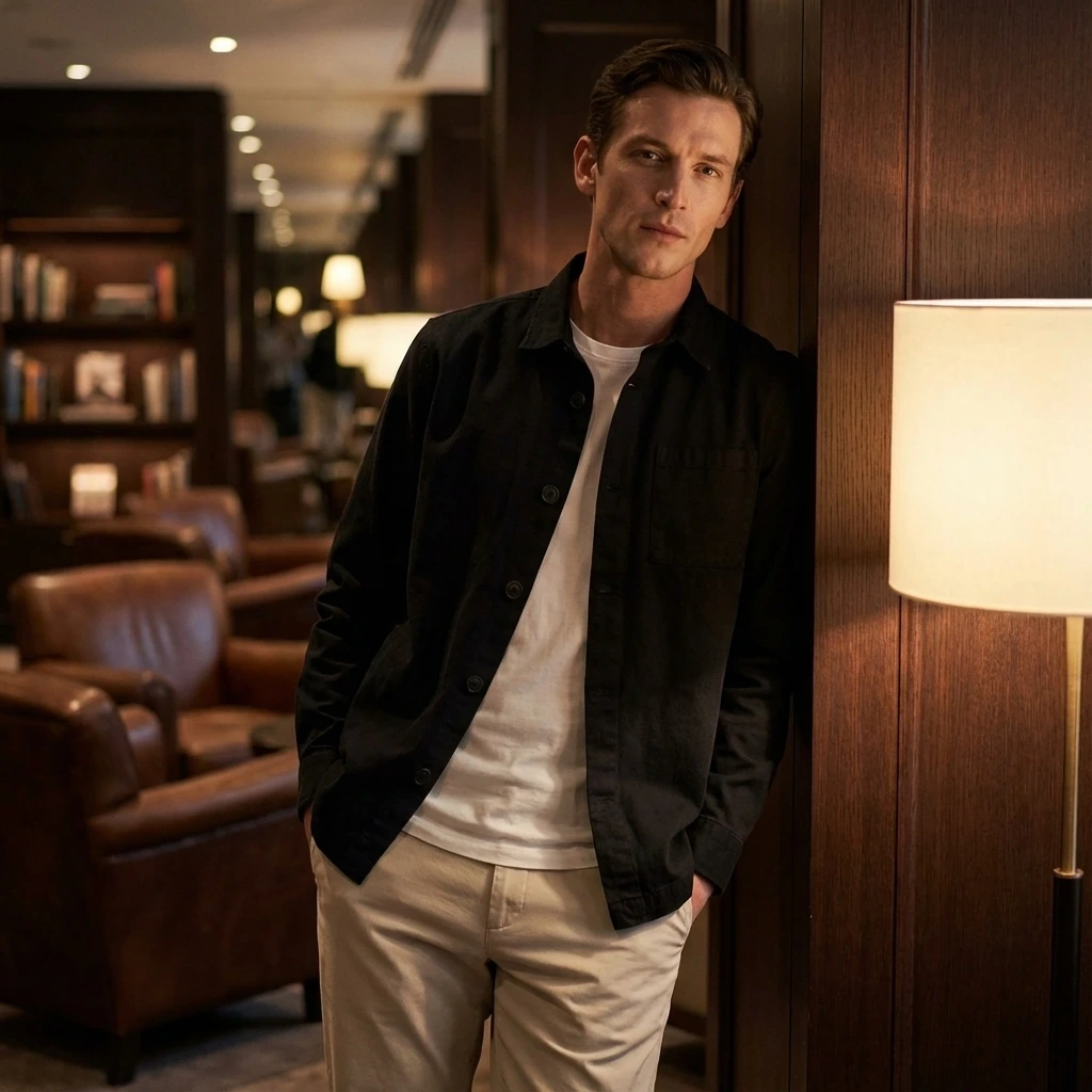 Barbour Overshirt - Washed Overshirt in navy (S)