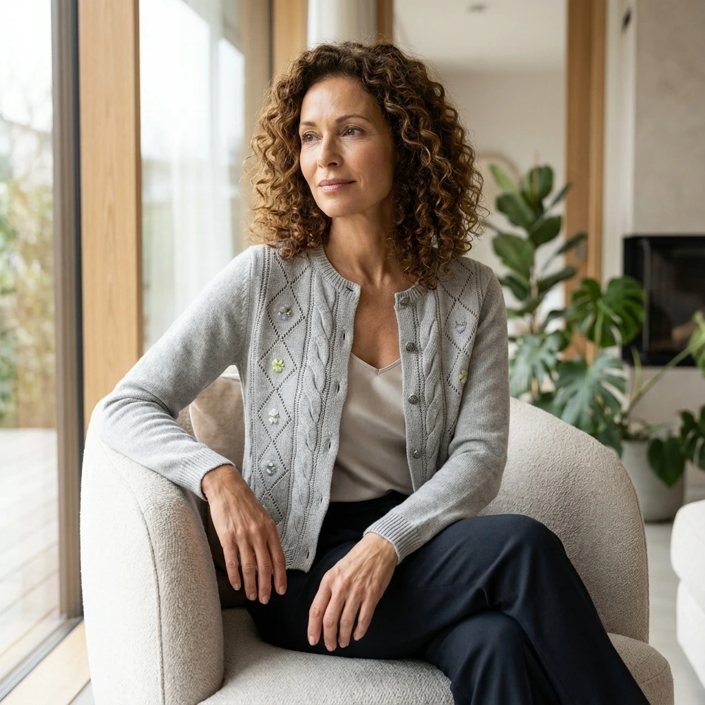 Moser Strickjacke - Lübeck in hellgrau (XS)