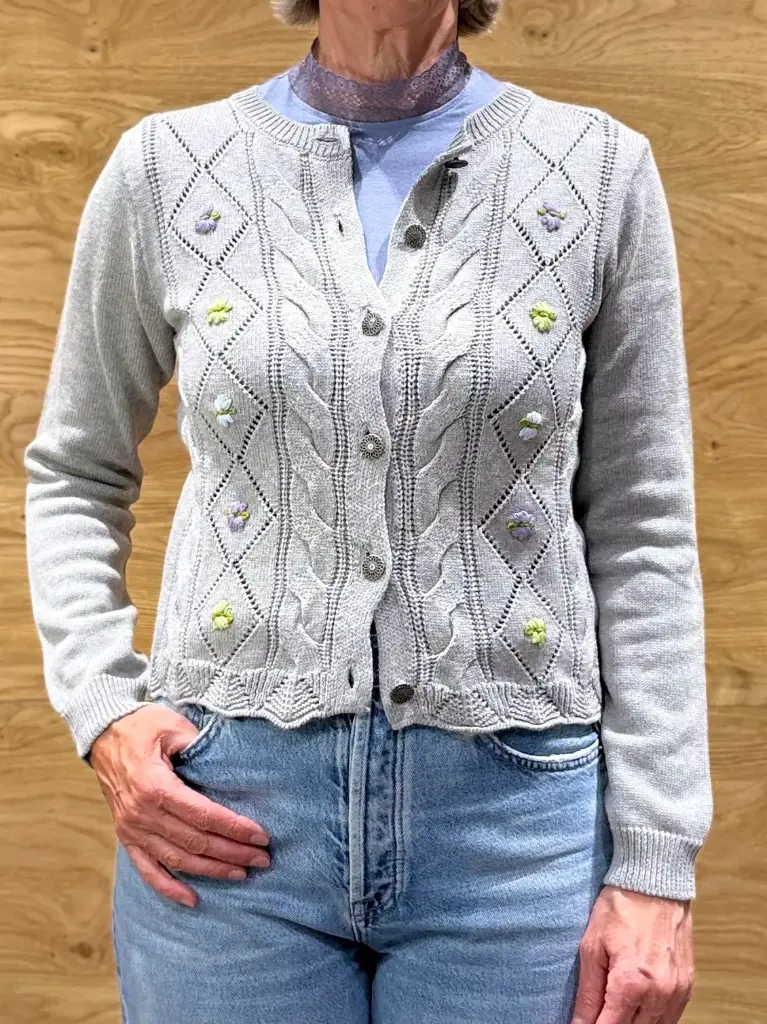 Moser Strickjacke - Lübeck in hellgrau