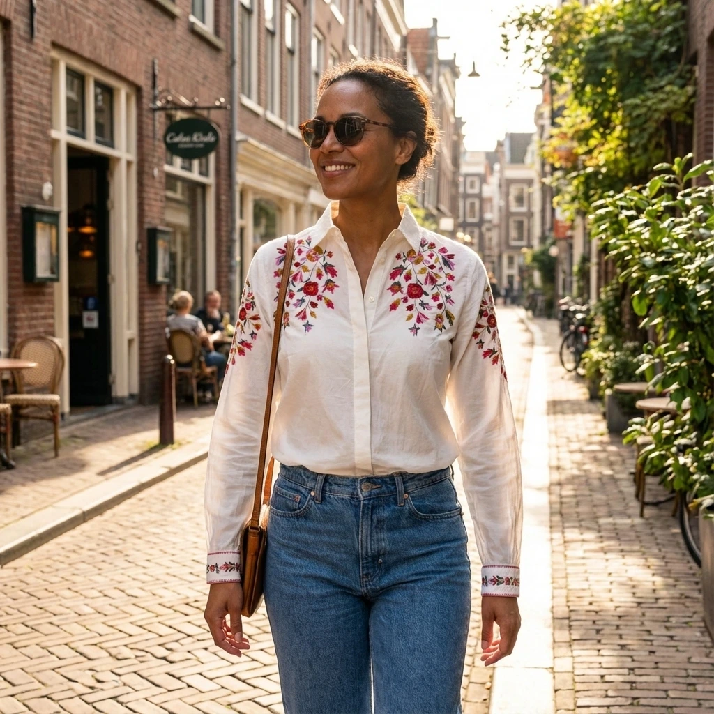 Hartford Bluse - Cesar in weiss