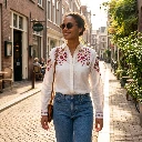 Hartford Bluse - Cesar in weiss